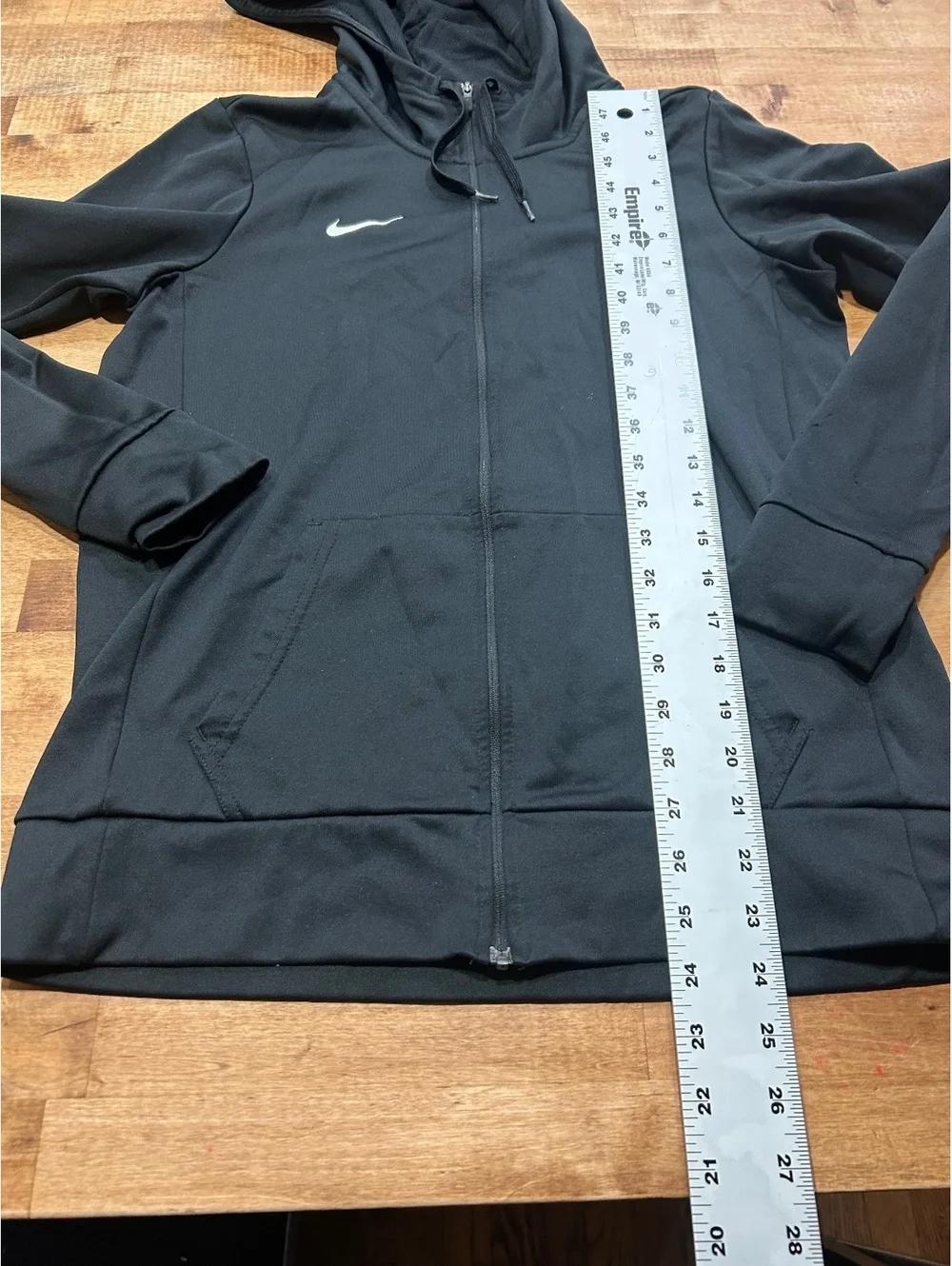 Nike Dri-FIT black full zip hooded jacket youth small